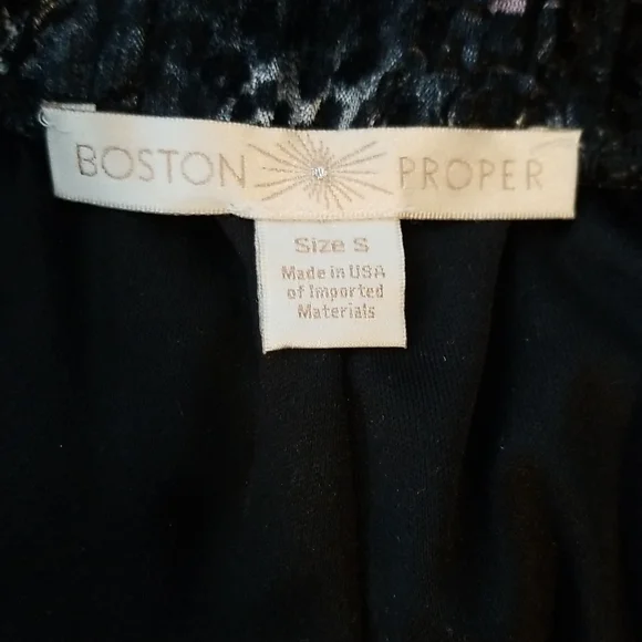 Boston Proper Velvet Palazzo Pant Size S Burnout Velvet - Picture 6 of 8